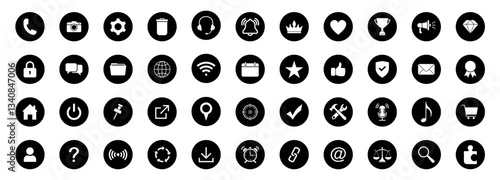 Web icon set. Home, email, address, globe, chat, message, mail, telephone, information, support, search, website, icon. Contact and web icons set. Website set icon vector.