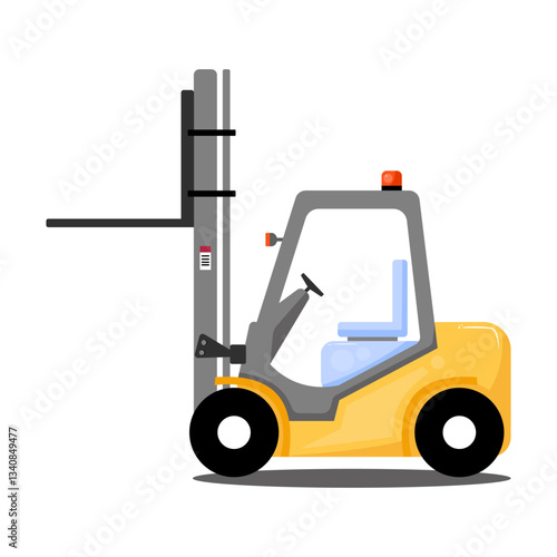A vector illustration of a forklift truck, symbolizing industrial equipment and warehouse operations.