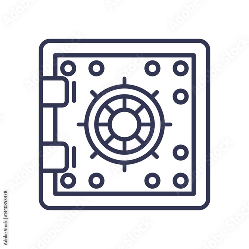 Illustration of a secure vault door symbolizing financial stability and security.