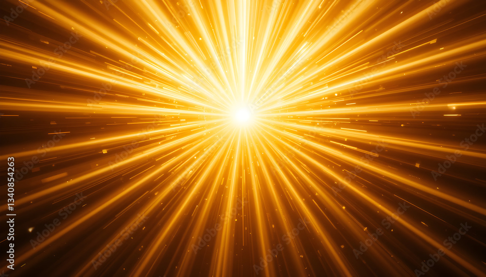 Radiant golden burst emitting vibrant rays of light, creating a dynamic and energetic atmosphere filled with warmth and brightness Radiant golden burst emitting vibrant rays of light, creating a dynamic and energetic atmosphere filled with warmth and brightness