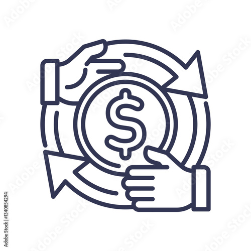 Hands exchanging money symbolizing direct transactions without intermediaries.