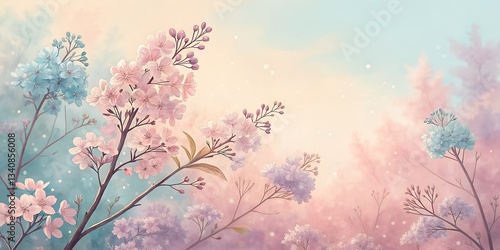 spring meadow with flowers 