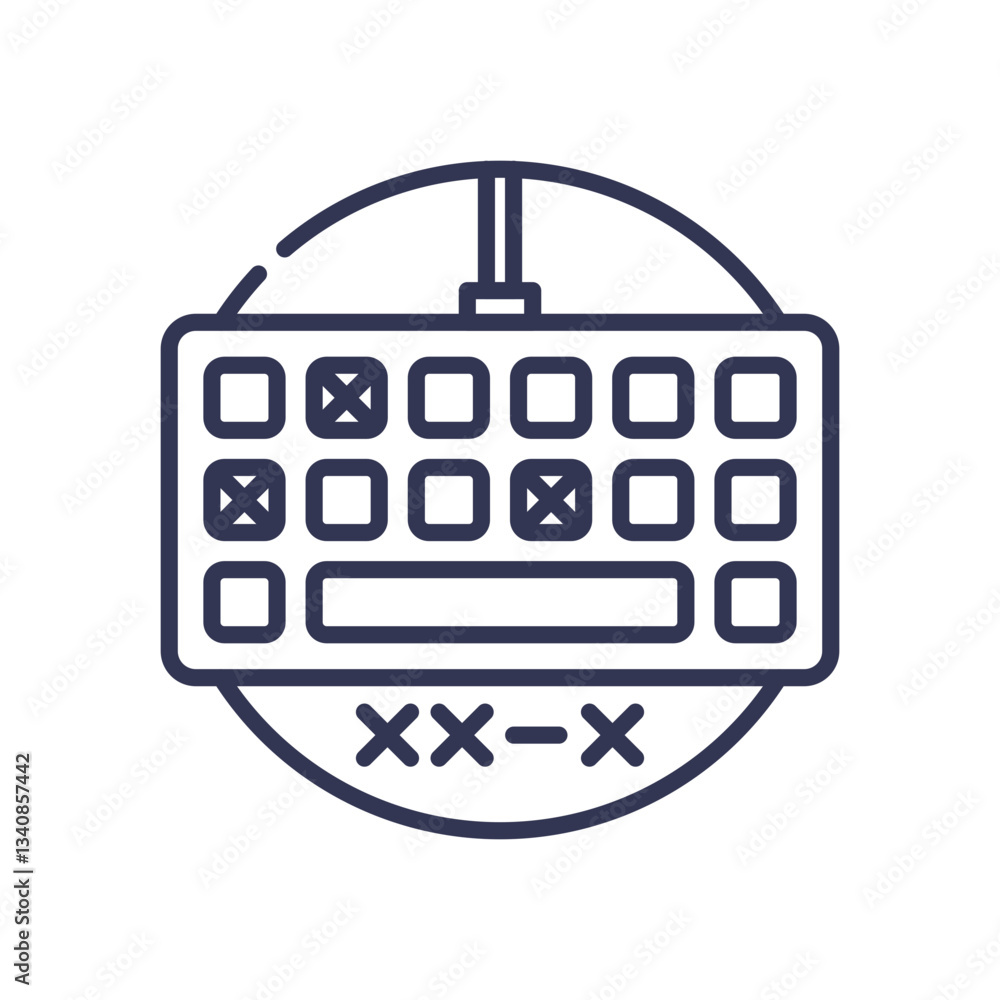 Illustration of a keyboard symbolizing typing behavior and digital communication. Illustration of a keyboard symbolizing typing behavior and digital communication.