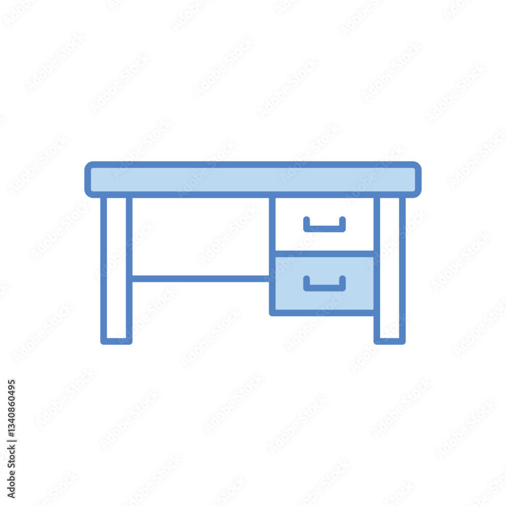 Desk vector icon Desk vector icon
