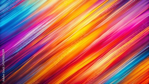 Vibrant Abstract Diagonal Brushstrokes: Colorful Modern Art Background