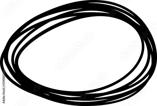Foto oval sketch accentuation line