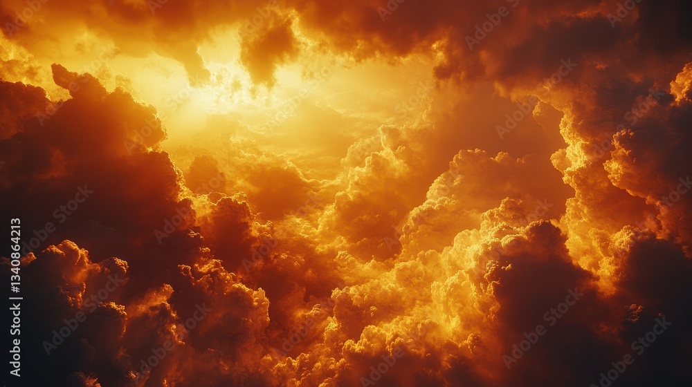 Fototapeta premium Fiery Sunset Cloudscape (3)