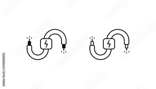 Wiring icon design with white background stock illustration