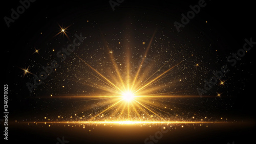 Orange radiant light. Glitter. Sparkle.