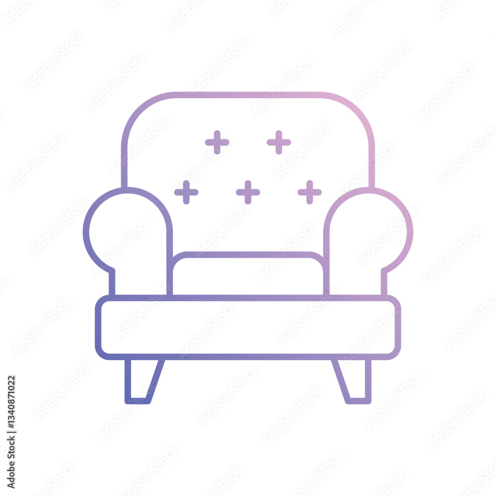 Armchair vector icon Armchair vector icon