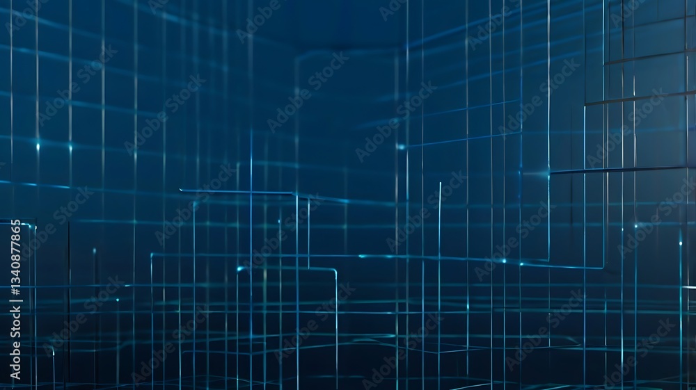 Gradient dark blue futuristic digital grid background Gradient dark blue futuristic digital grid background