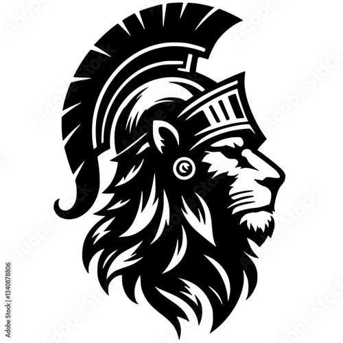 Lion Gladiator Silhouette