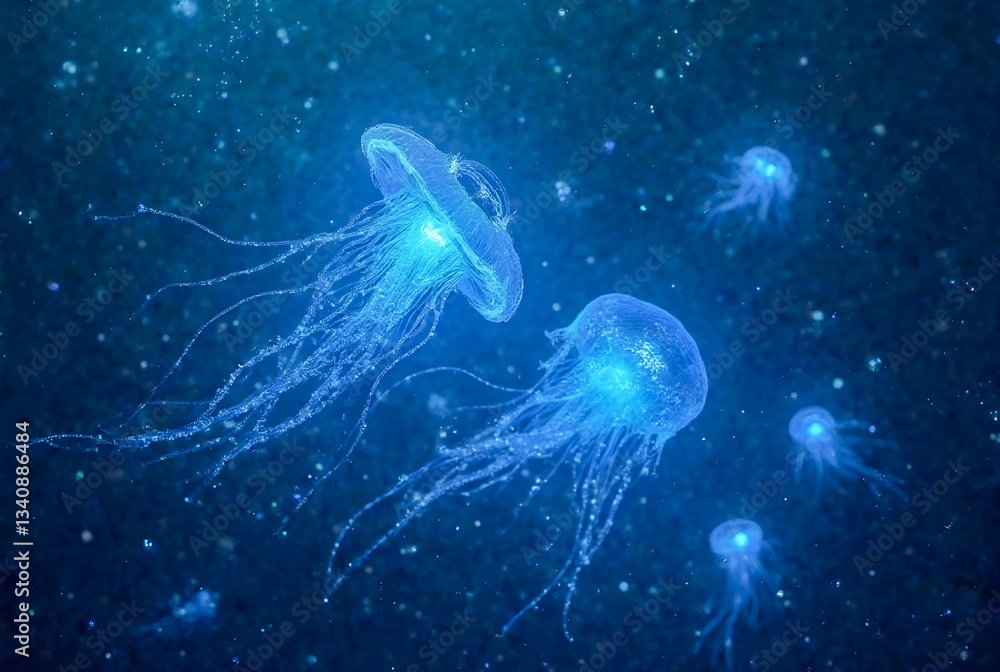 Naklejka premium jellyfish in the water
