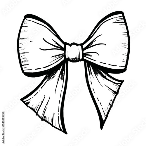 Hand drawn doodle individual bow art accessories accessory vector