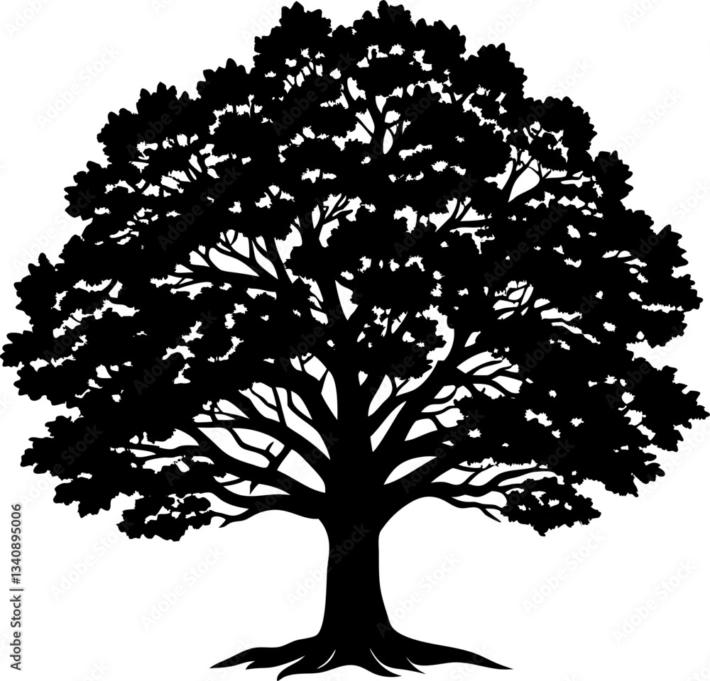 Obraz premium vector tree silhouette