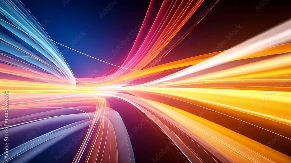 Abstract vibrant speed lines. Dynamic energy flow, colorful light trails Abstract vibrant speed lines. Dynamic energy flow, colorful light trails