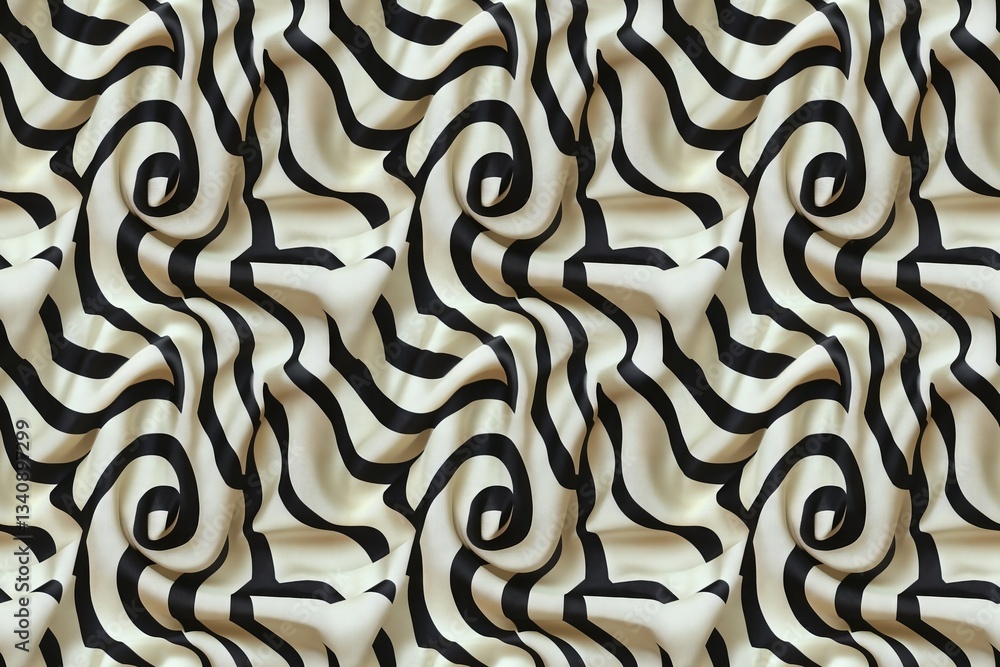Abstract Black and White Dalmatian Spot Pattern on Translucent Plastic Fabric with Light Refractions Abstract Black and White Dalmatian Spot Pattern on Translucent Plastic Fabric with Light Refractions