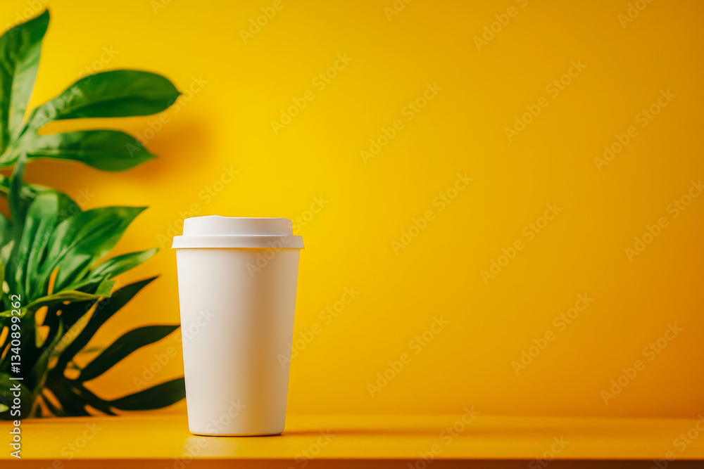 Product graphy of white trav, cup seems refreshing and inviting Product graphy of white trav, cup seems refreshing and inviting