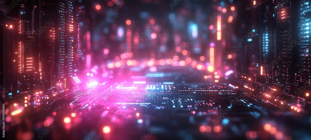 Futuristic Digital Circuit Design with Neon Glow and Cyberpunk Aesthetics for Technology and AI Applications Futuristic Digital Circuit Design with Neon Glow and Cyberpunk Aesthetics for Technology and AI Applications