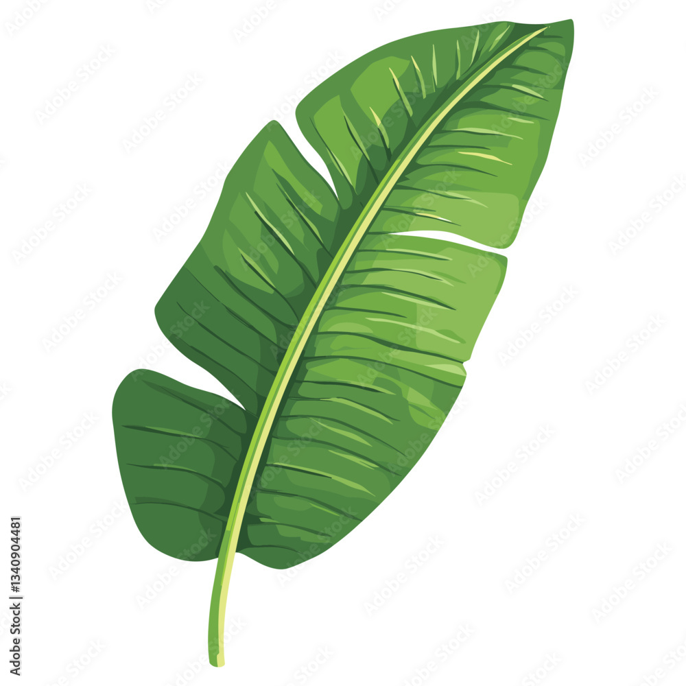 Obraz premium Banana leaf illustration banana art vector