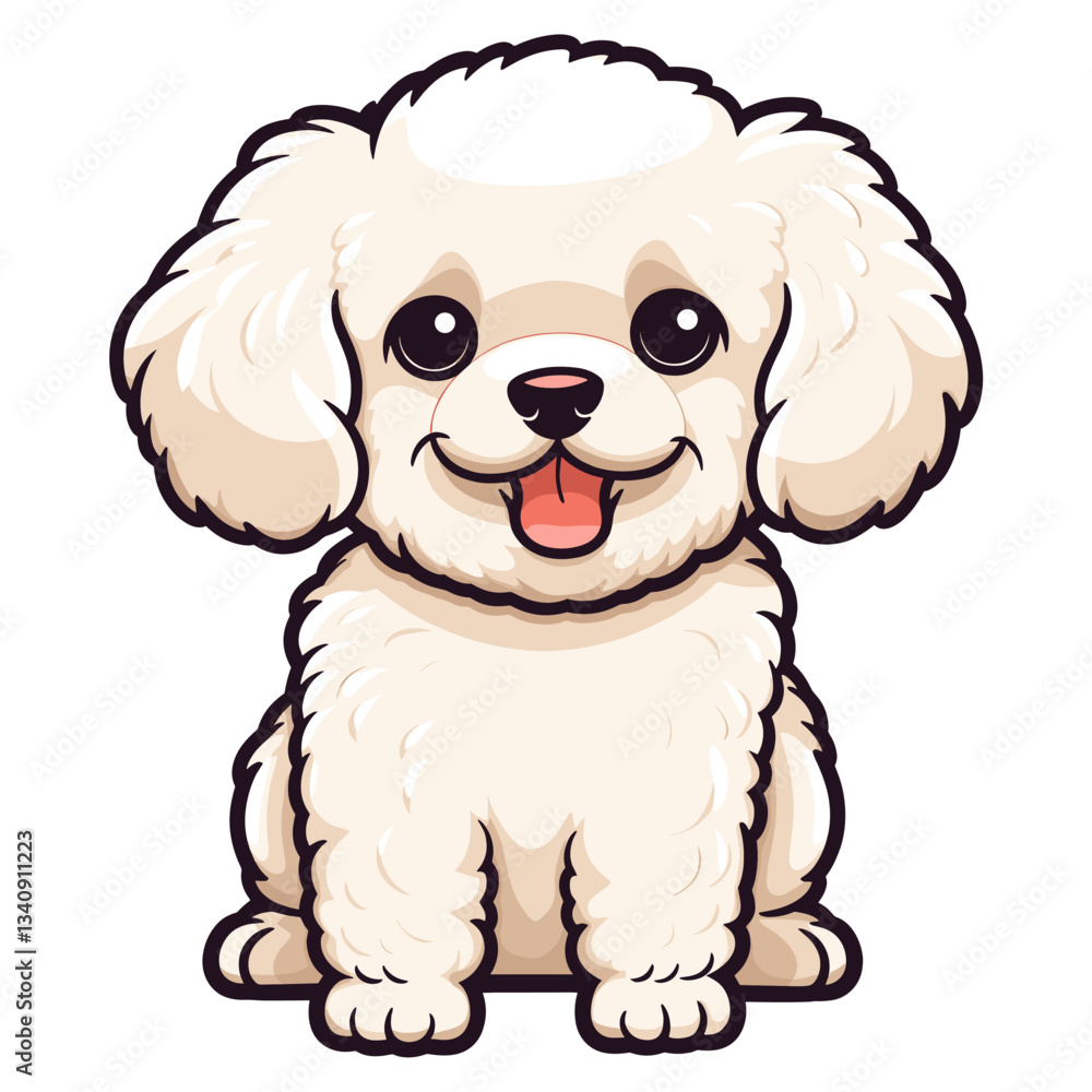 Bichon Frise illustration puppy white vector Bichon Frise illustration puppy white vector