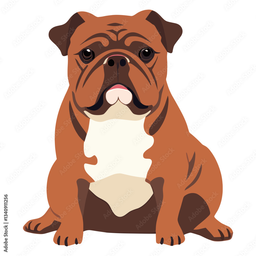 Obraz premium Bulldog bulldog illustration animal vector
