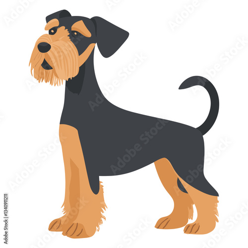 Airedale Terrier dogs terrier illustration airedale vector