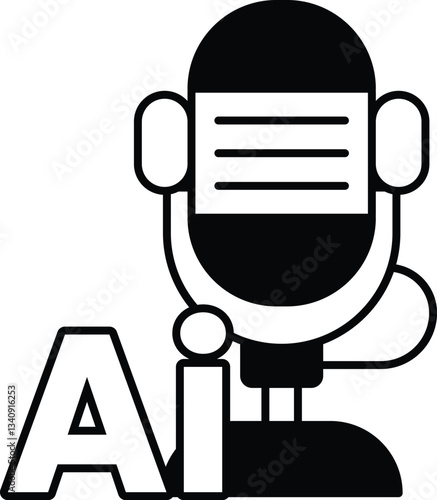 microphone with the letters AI on it