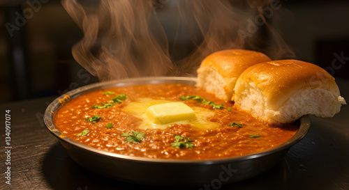 Indian Pav Bhaji with Butter on Top