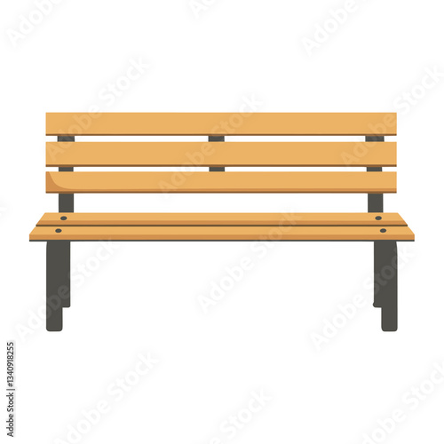 Bench illustration minimalist furniture vector