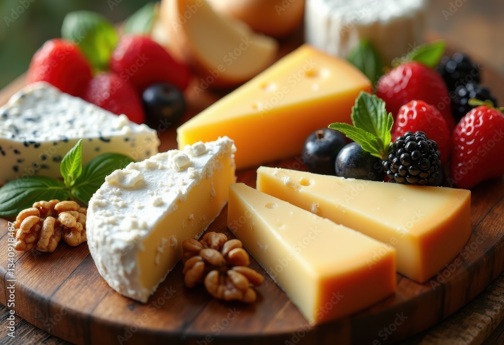 close exquisite vibrant cheese platter layout showcasing various accompaniments artistic presentation, artisan, board, bright, colorful, charcuterie close exquisite vibrant cheese platter layout showcasing various accompaniments artistic presentation, artisan, board, bright, colorful, charcuterie