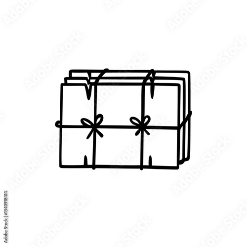 シンプルなダンボールのイラスト素材