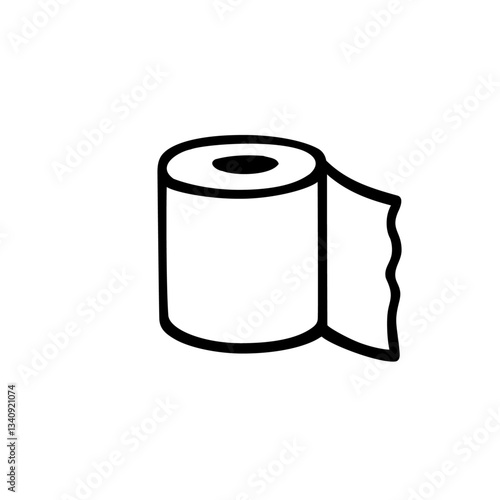 シンプルなトイレットペーパーのイラスト素材
