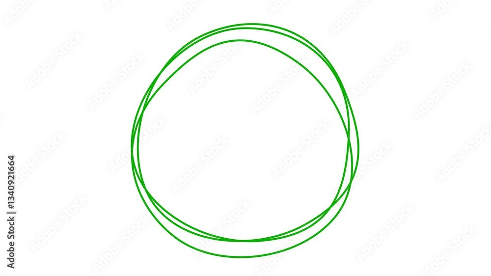 Animated green circular frame spins. Linear symbol rotates. Сurve line circles. Copy space for text. Vector illustration isolated on white background. Animated green circular frame spins. Linear symbol rotates. Сurve line circles. Copy space for text. Vector illustration isolated on white background.