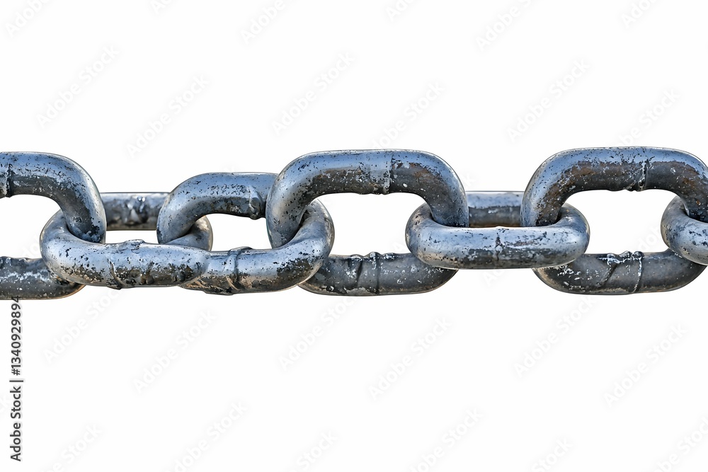 Fototapeta premium The robust anchor chain frame beautifully highlights artwork or certificates, enhancing nautical presentations.