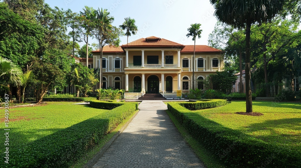 A city park building being renovated with upgraded facilities and eco-friendly features A city park building being renovated with upgraded facilities and eco-friendly features