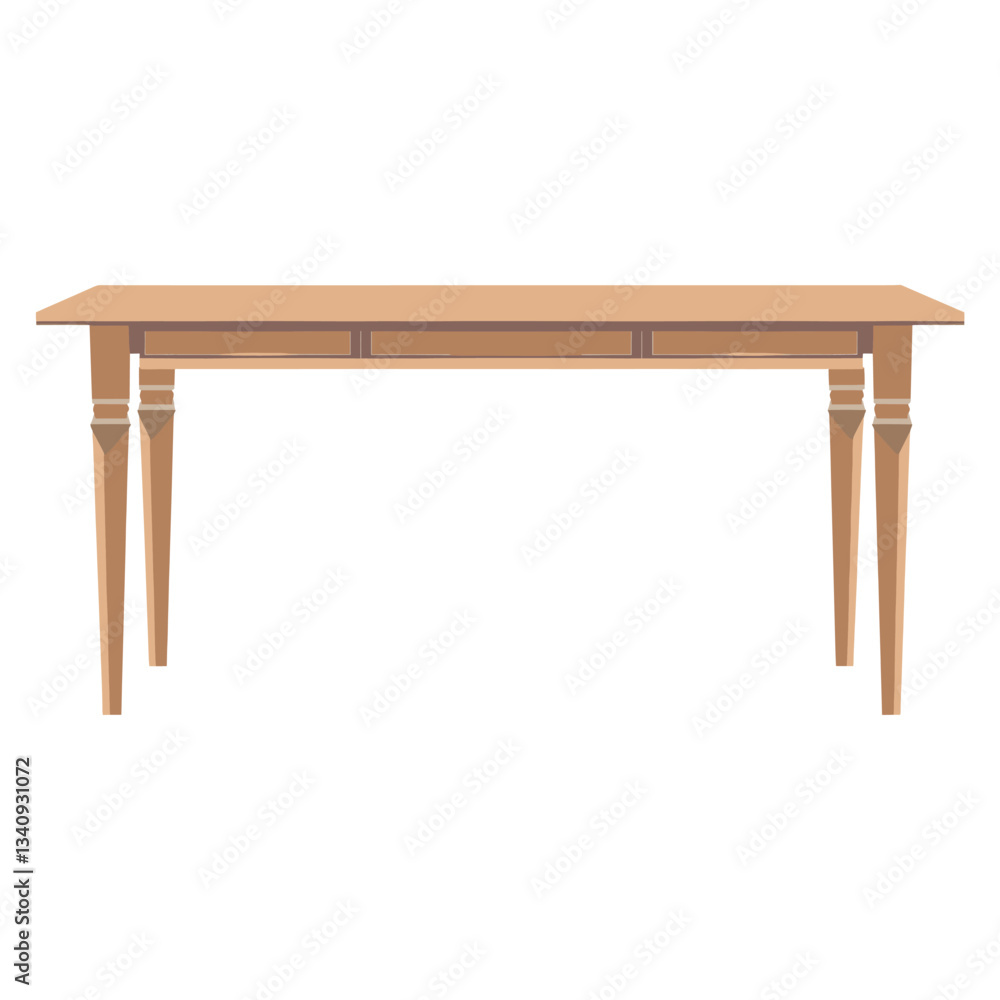 A long table illustration furniture electronics vector A long table illustration furniture electronics vector