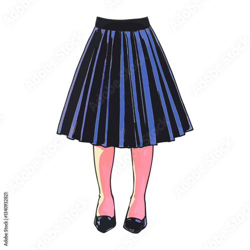 Black short Skirt skirt illustration fashion vector