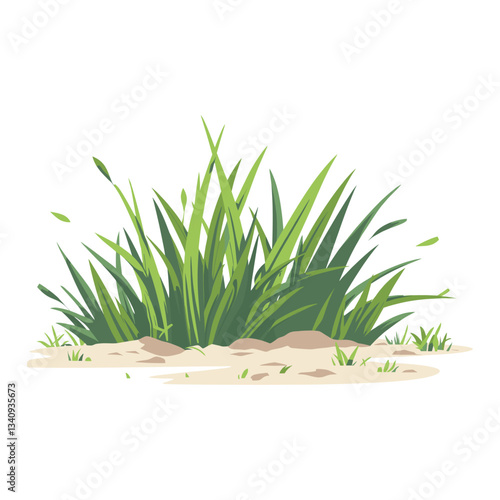 Green grass illustration outdoors plant vector
