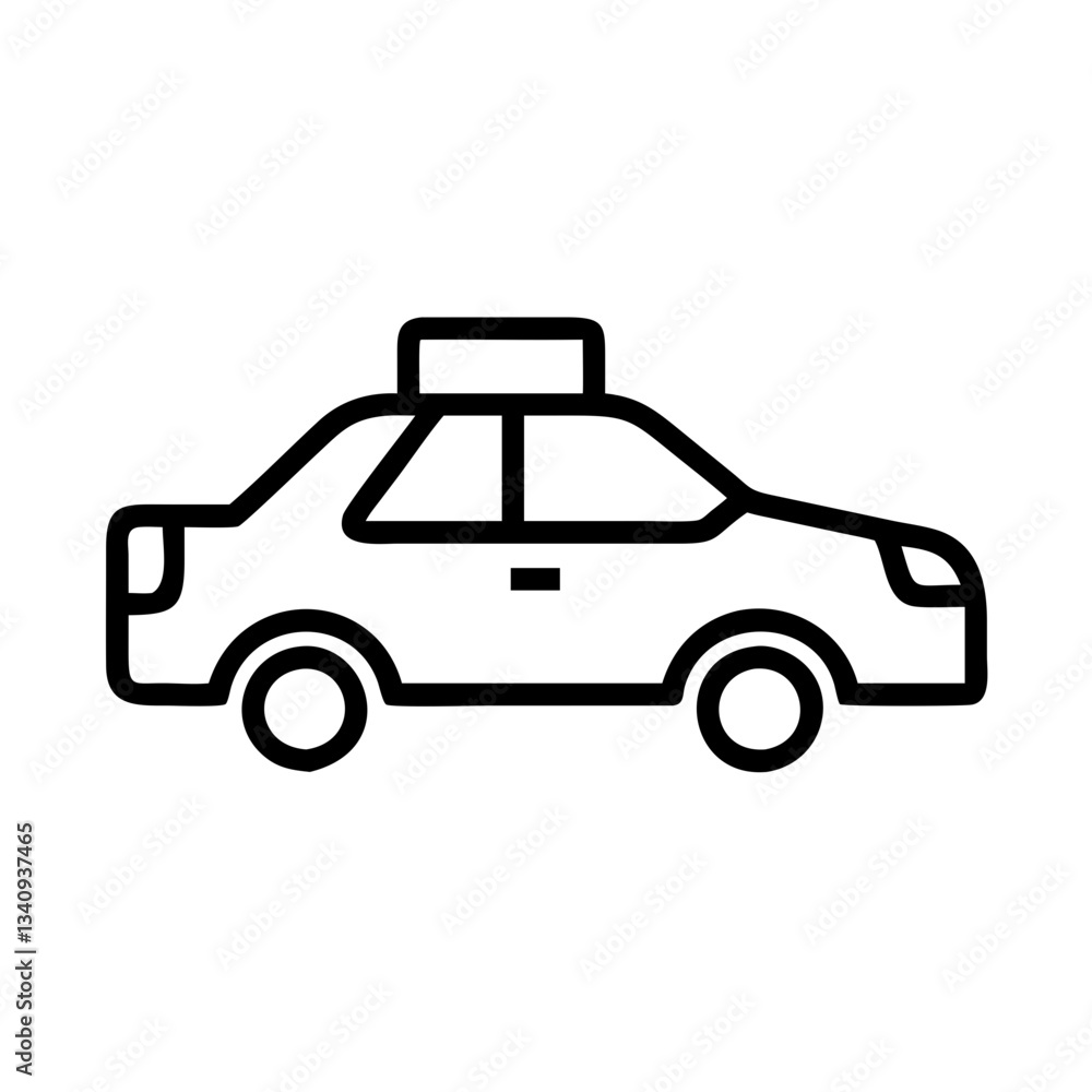 Taxi cab in a minimalist style Taxi cab in a minimalist style