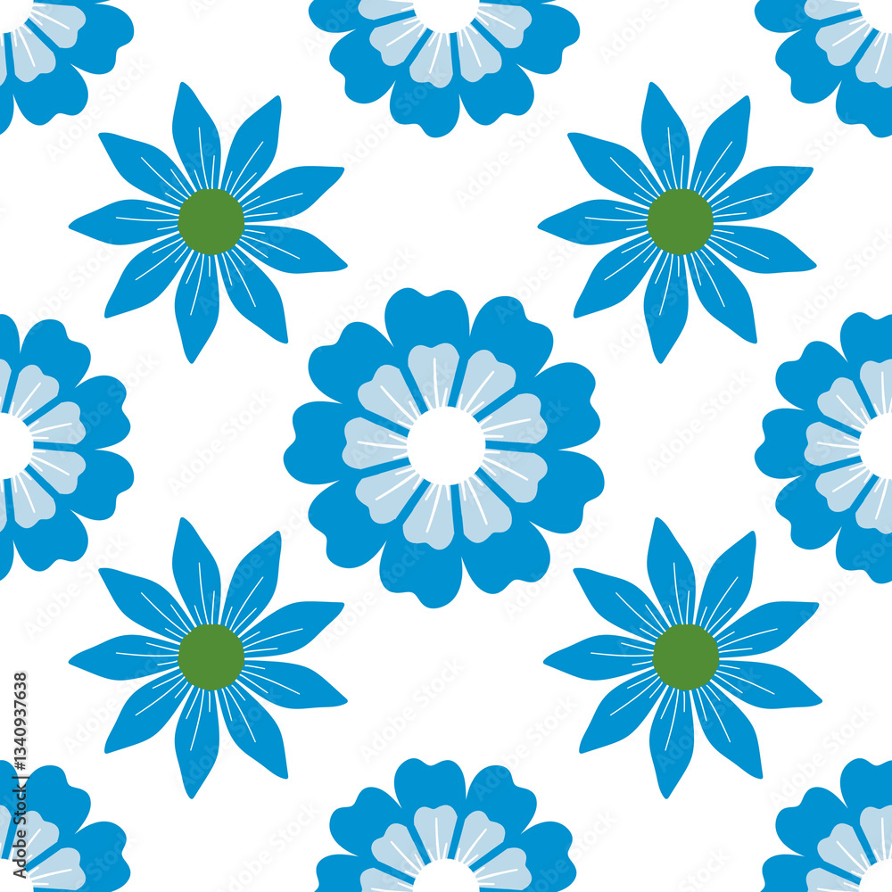 Fototapeta premium Floral seamless pattern Beautiful romantic floral