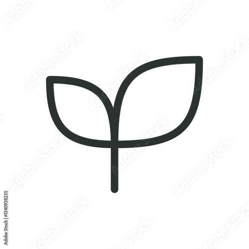 Seedling line icon, sprout vector symbol with editable stroke