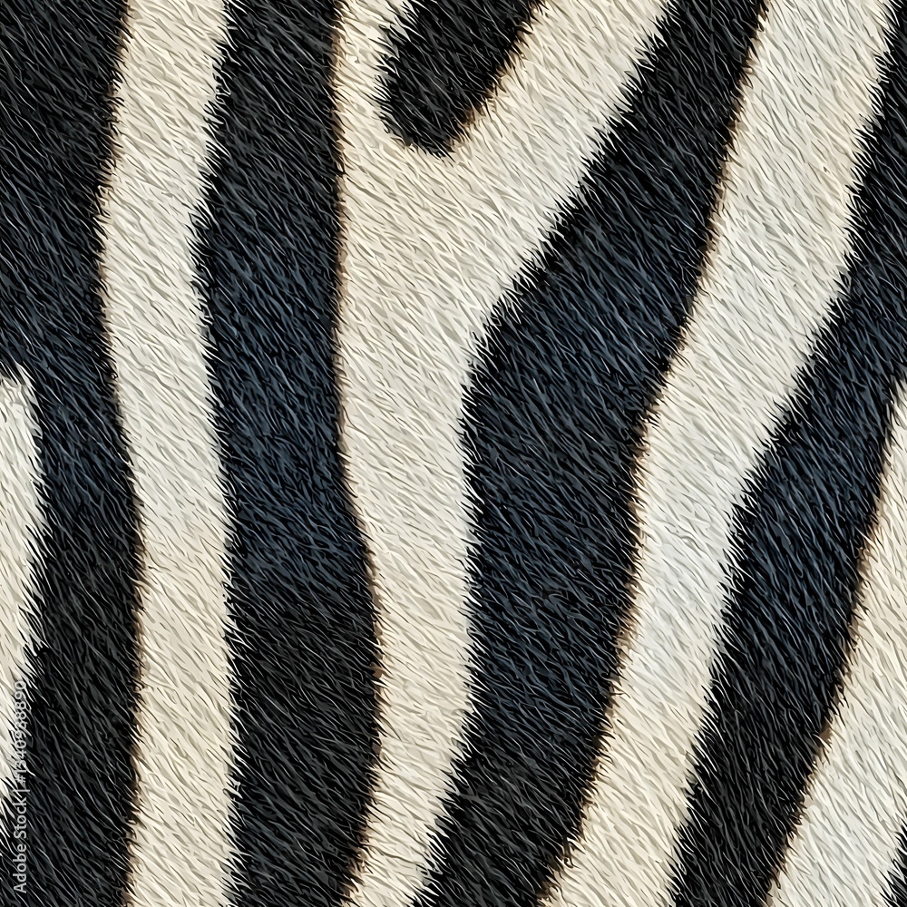 This fabric dances with zebra stripes, striking black and white like a playful evening gala. This fabric dances with zebra stripes, striking black and white like a playful evening gala.