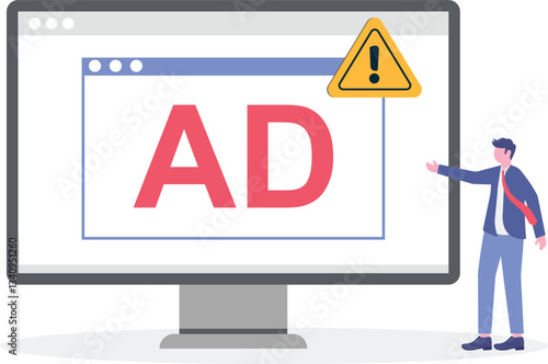 Social media illustration, business concept, web design

