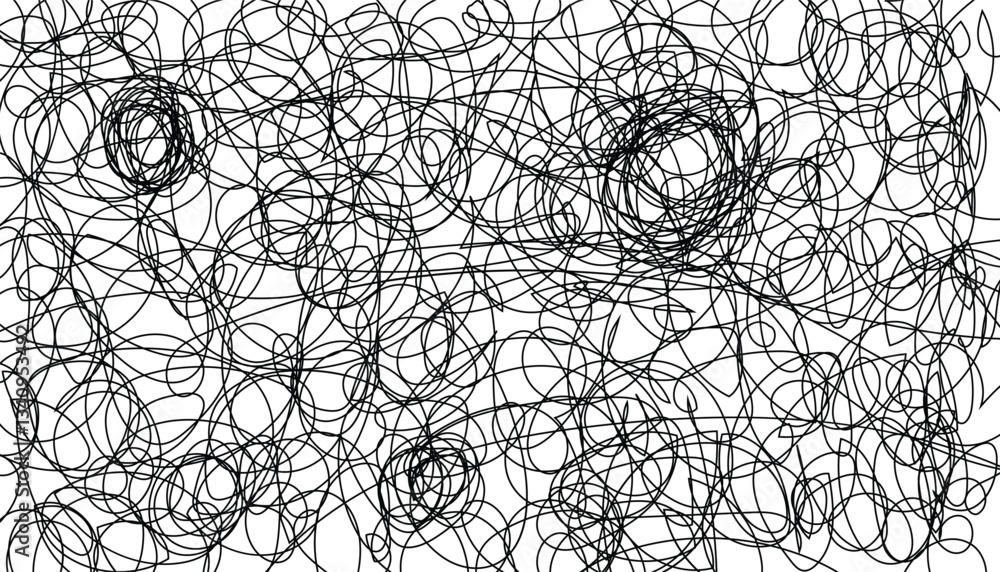 Obraz premium Hand drawn scribble line shapes. Black pen line pattern. scribble background. scratched texture with black lines. rouge scratches