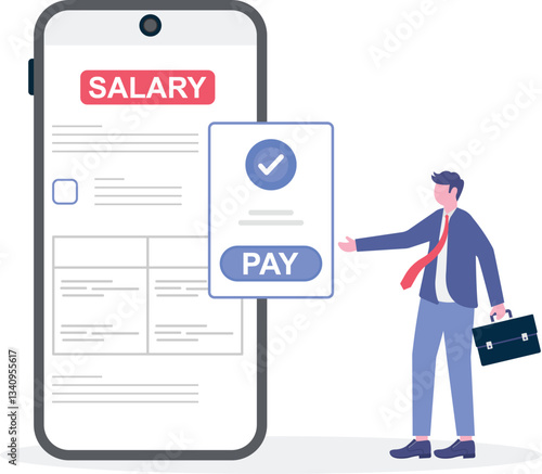 Social media illustration, business concept, web design


