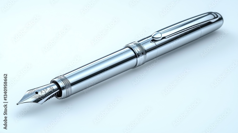Polished chrome fountain pen Polished chrome fountain pen