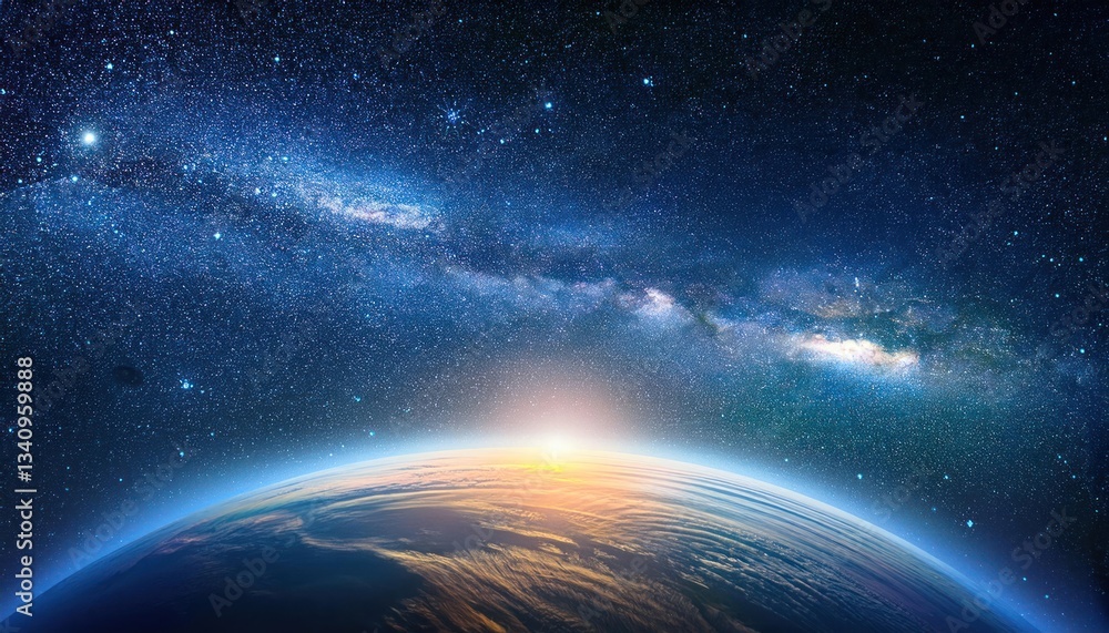 Fototapeta premium Stars and Expansive Universe in a Cosmic Space Background