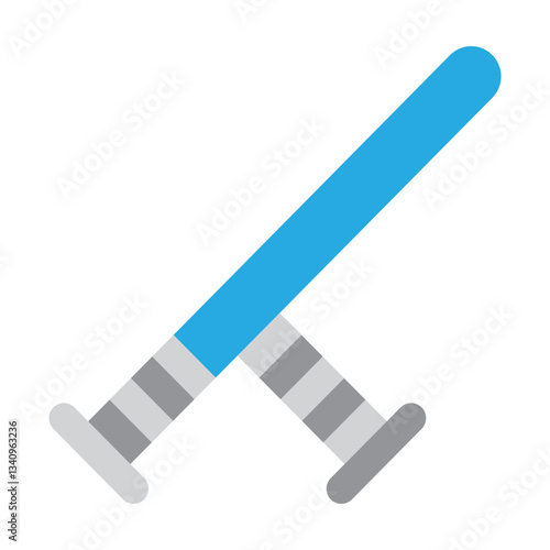 Police Baton Vector Flat Icon Design
