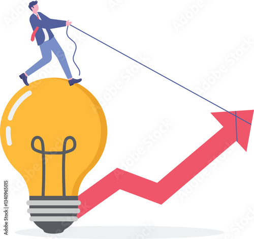 Social media illustration, business concept, web design

